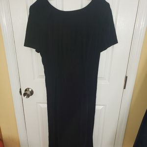 Navy velvet dress